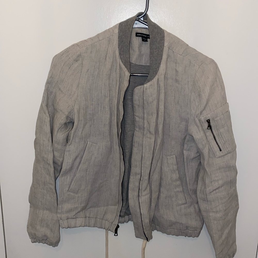 James Perse linen bomber